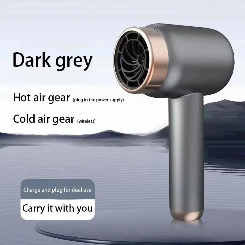 

Фен Зарядный Портативный USB Перезаряжаемый Фен Высокой Мощности Домашний Быстросохнущий Парикмахерский Дорожный Фен EU серый