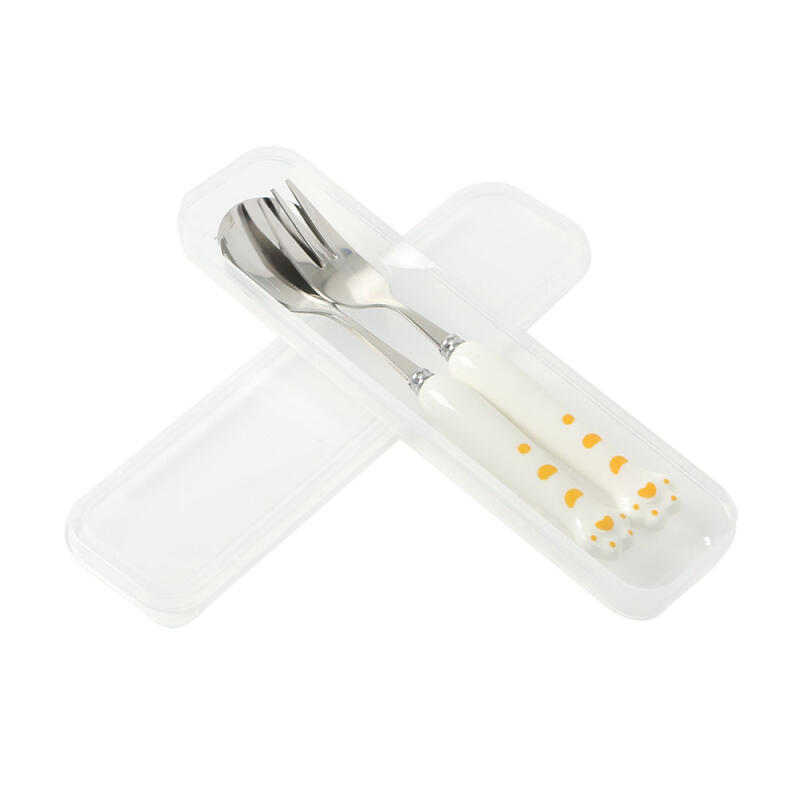 Kookkookhorang Portable Spoon and Fork Set (White)
