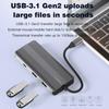 Aluminum TypeC  HUB e Rj45 1000M PD100w   for HDTV Notebook SSD Adaptador Usb Docking Station
