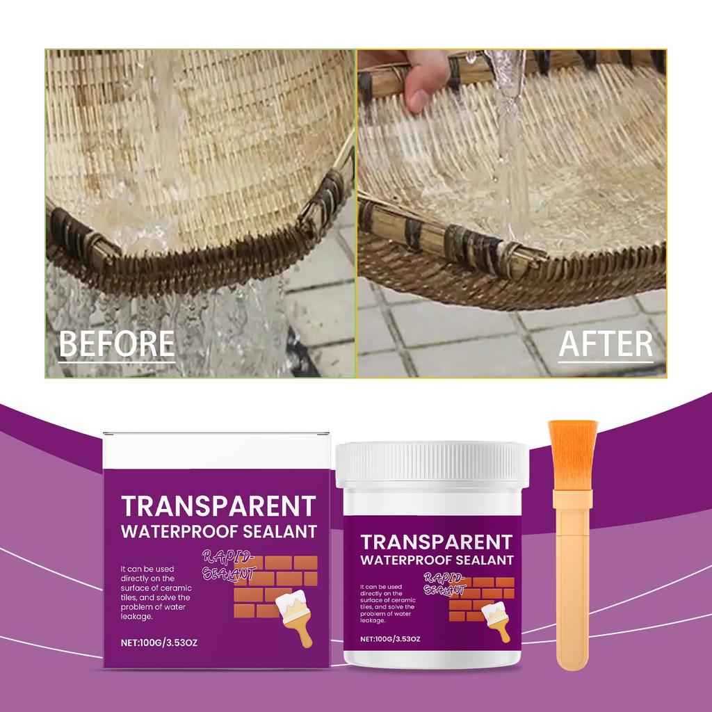 Transparent Leak-stopping Waterproof Adhesive For Roof Crack Sealing, Waterproofing, Wear Resistance And High Elasticity