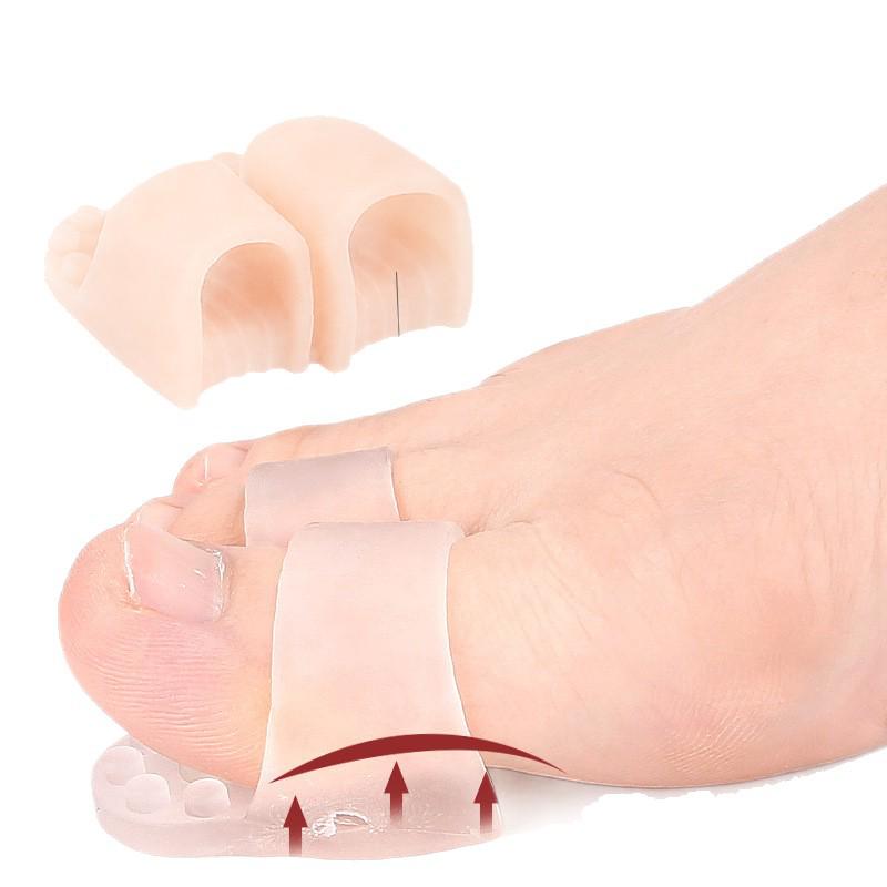 Dual Hole Toe Separator & Bunion Corrector, Hammer Toe Straightener, Fragrance Toe Protector Pad, Adjustable