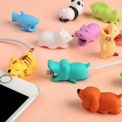 Kabel-Datenschutz mit Cartoon-Tier-Traumbiss, Hund, Katze, Former, Wickler, Organizer für Telefon-Datenleitung