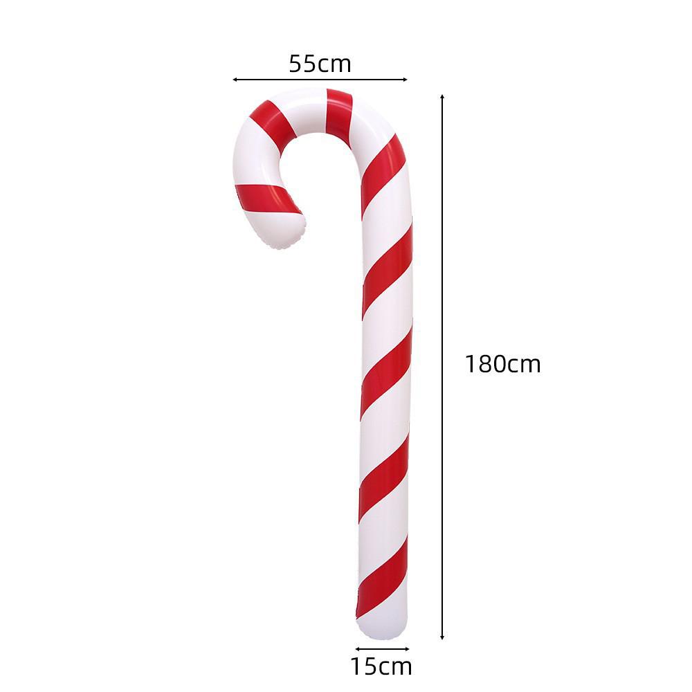 Inflatable Christmas Candy Cane Balloons Decor, Outdoor Indoor PVC Holiday Decorations For House Yard Lawn Xmas Party Supplies