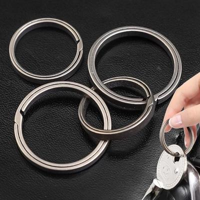 4pcs Metal Key Chain Pendant Hard Side Pushing Rings Creative Man Car Keychain  Gift