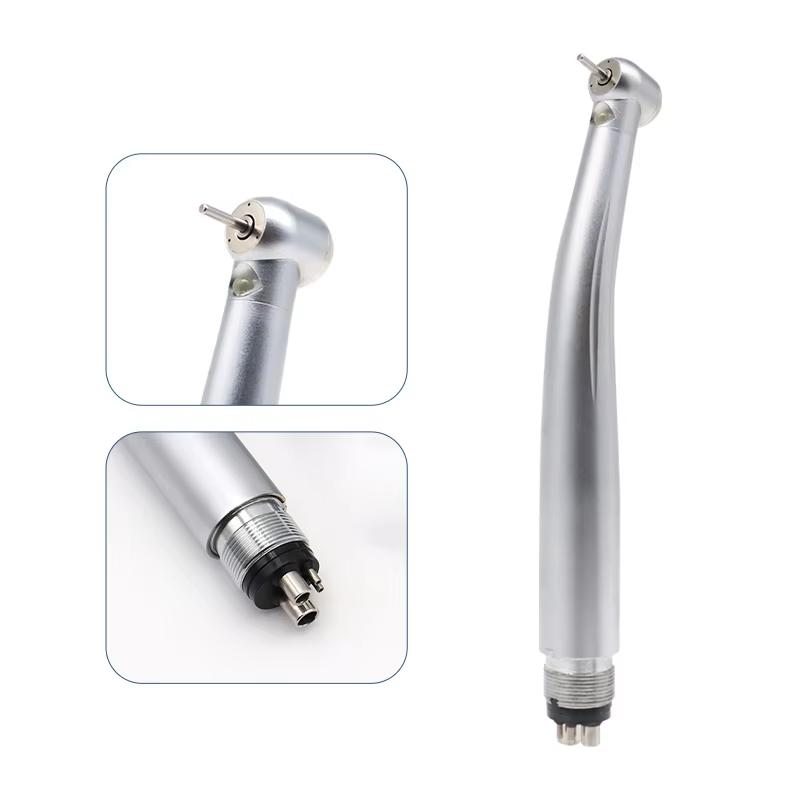 

LED Light Dental High Speed Handpiece Ceramic Bearing Cartridge Rotor Push Button Air Turbine Triple Water Spray B2 M4 2/4 Holes