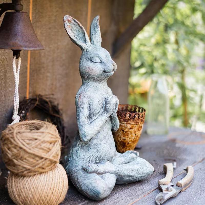 Yoga Rabbit Outdoor Garden Courtyard Decoration Desktop Ornament