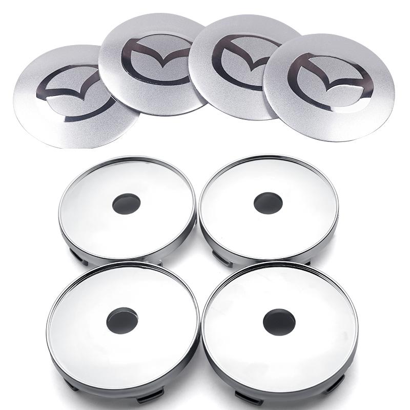 4pcs 56/60mm Car Wheel Center Cover Sticker Hub Cap For Mazda Speed MS 2 3 5 6 323 RX8 MX5 Axela Atenza CX-3 CX-4 CX-5 CX-8 CX-9