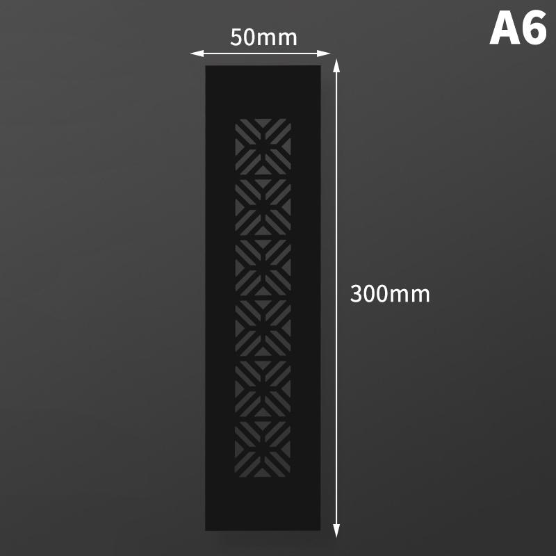 

Aluminum Alloy Vents Cover Rectangle 50/80Mm Wide 300Mm Length Air Vent Decor Louver Breathable Mesh Ventilator Grille Cover