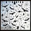 Halloween Static Clings Window Decorations Spiders Bats Webs PVC Stickers for Living Room Bedroom Seasonal Party Home Decor
