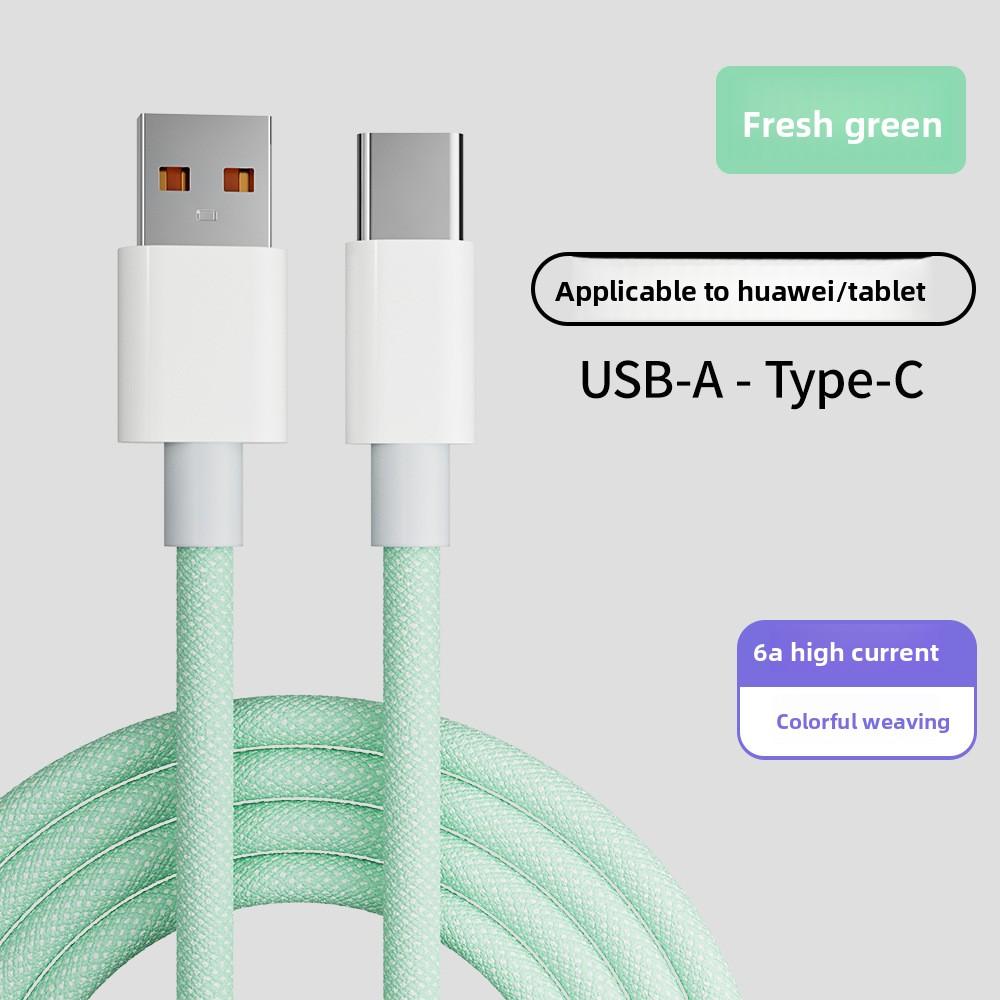 Compatible with Apple PD Fast Charging Braided Data Cable, Dual-ended Type-C 66W Mobile Phone Charging Cable