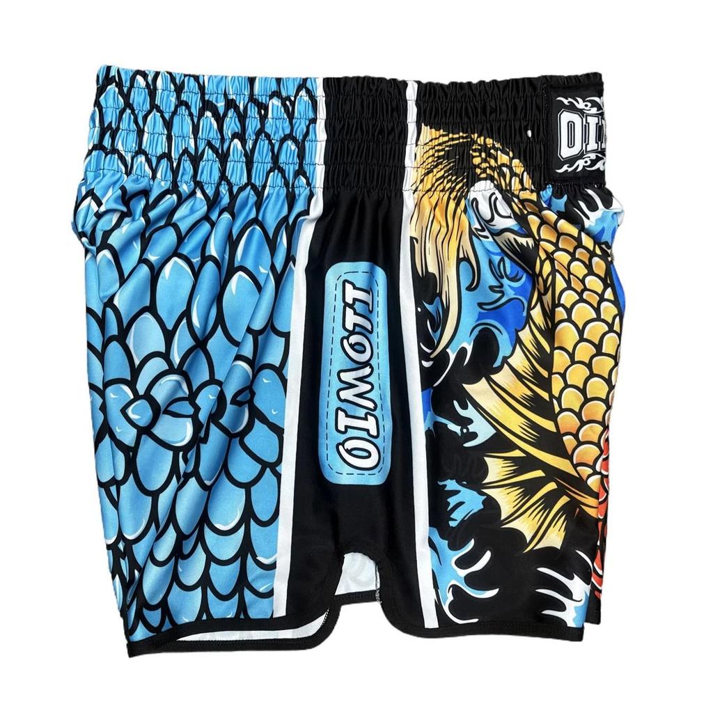 Twin Carp Fish Muay Thai Kickboxing Boxing MMA UFC Casual Shorts Gym Sport Unisex Men Women Workout Quick Dry Print Elastic High Waist Training