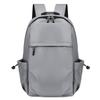 Solid Color Men Backpack Large Capacity Multifunctional Student School Bag Lightweight Laptop Bag Oxford Cloth Backpack Hiking