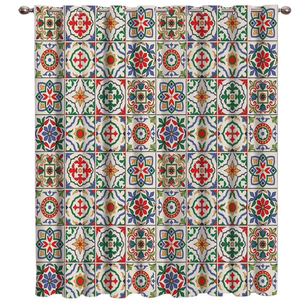 Nordic Ethnic Geometic Window Curtains Curtains for Living Room Decorative Items Living Room