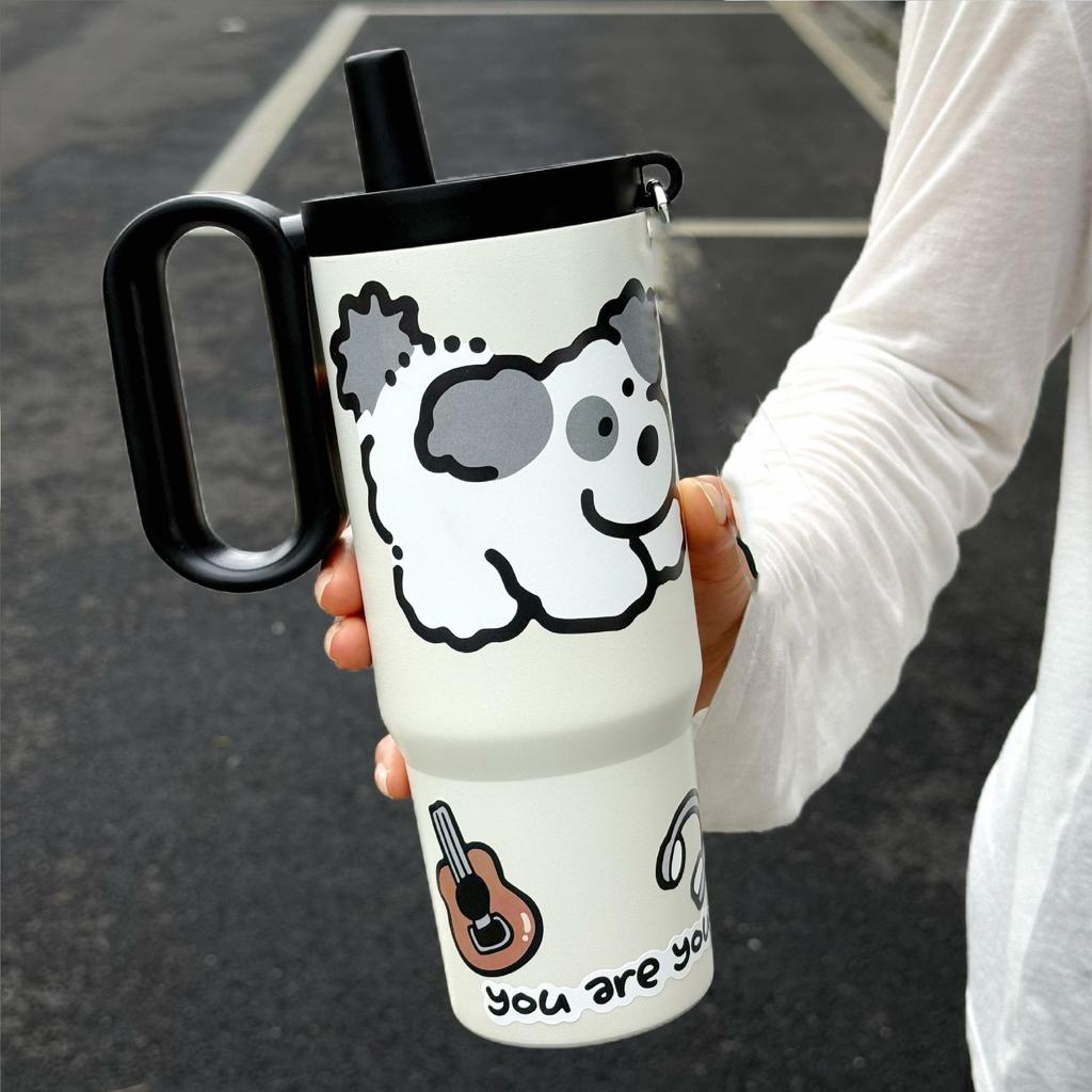 High-Capacity 316 Stainless Steel Insulated Cup with Straw