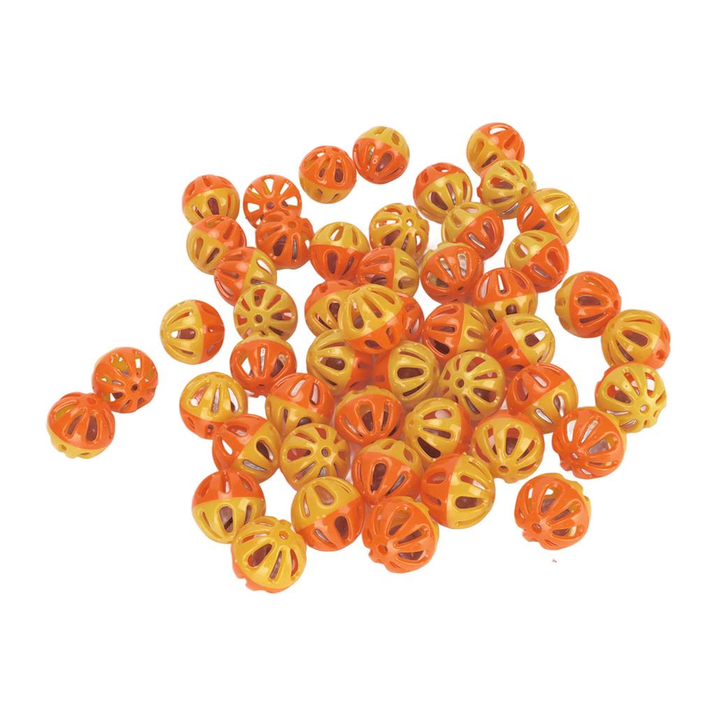 50pcs Pet Ball Toy Interactive Playing Plastic Cat Toy Ball with Bell for Kittens Hamsters