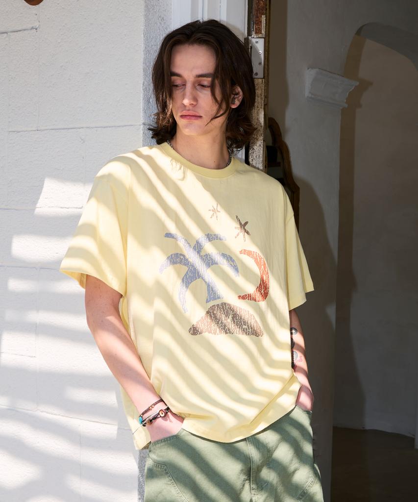 Sseleupe Tropical Short Sleeve Tee Yellow