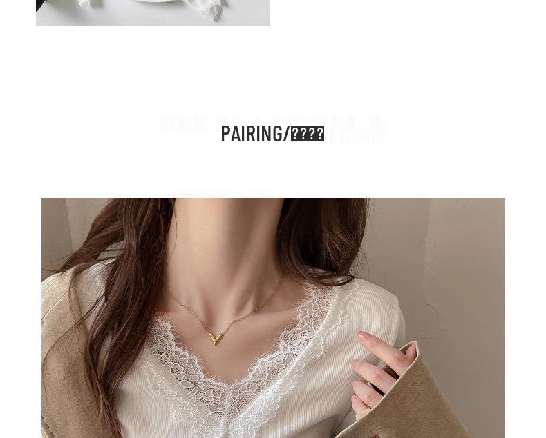 Elegant V-Neck Lace Trim Low-Neck Slimming White Top for Women - Autumn/Winter Innerwear