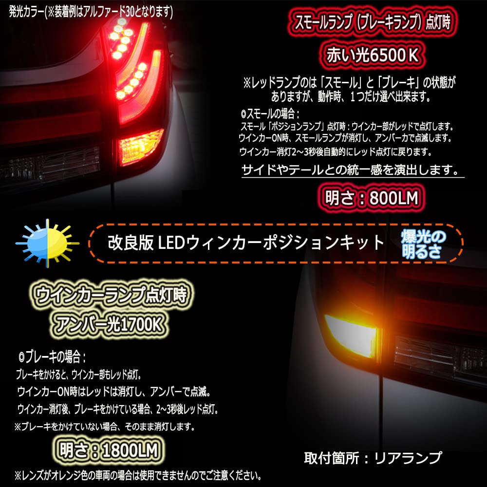 S25 Turn Signal Lamp, 2 Colors Switchable, Built-in High Fla Resistor, Universal LED Turn