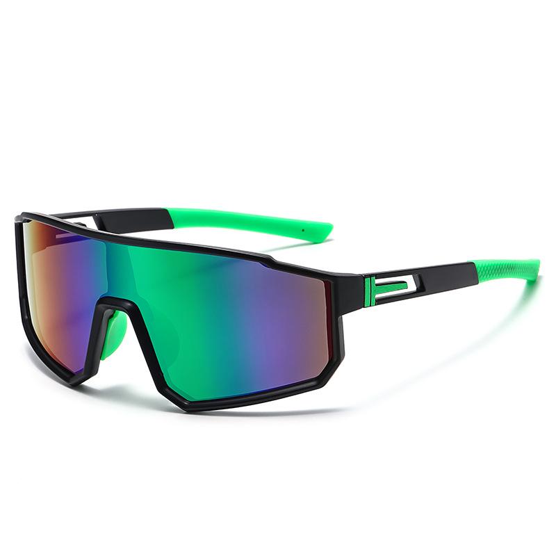 Colorful One-Piece Sports Sunglasses: Windproof for Outdoor Cycling & Mountaineering