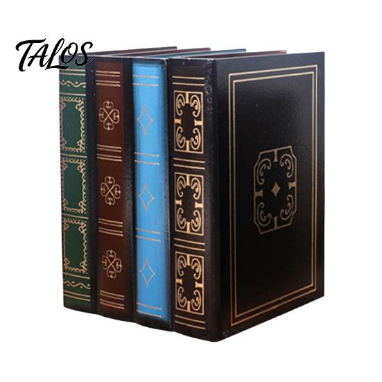Talos Fake Book Decoration Ornaments, Flip-Top Hollow Storage Design, Vintage Style Decorative Box, for Coffee Table, Bookshelf Display