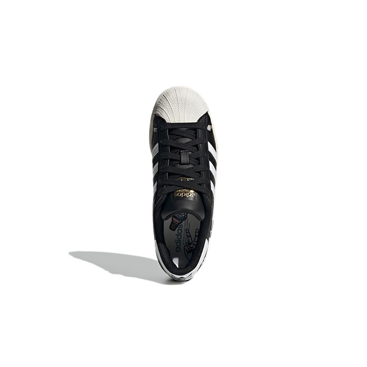 adidas Originals Superstar Abrasion Resistant Abrasion Resistant Low Top Kids' Skateboarding Shoes Black White Blue FX5880