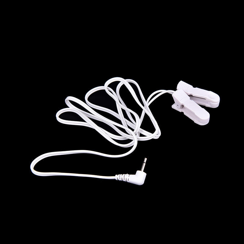 Elektrodové propojovací kabely se 2 ušními klipsy pro TENS terapii, masážní přístroj, 2,5 mm
