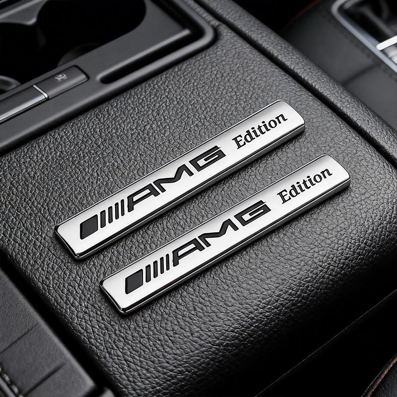 1Pcs 3D Metal Stickers Car Body Side Fender Emblem Decal For Mercedes Benz AMG GLC W203 W206 W220 W205 W211 W212 W201 W210 W108
