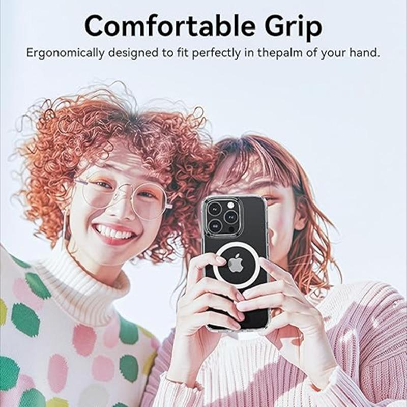 Magnetic Transparent Phone Case for Magsafe for iPhone 17 16 15 14 Plus 13 12 11 Pro Max 17E 16E Air Wireless Charge Back Cover