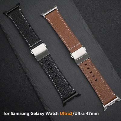 Leather Strap for Samsung Galaxy Watch 8 Classic 46mm 8 44mm 40mm Watchband for Galaxy Ultra 47mm 7 6 5 4 FE 44mm 40mm Bracelet