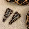 Water Drop Hairpin Leopard Print Barrette Fashion Hair Clip  Headdress