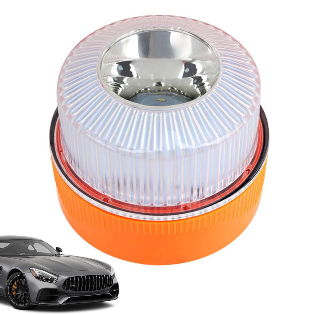 V16 Strobe Light V16 Flashing Light Amber Beacon Light LED White Emergency Light Yellow Car Warning Light Traffic Flashlights