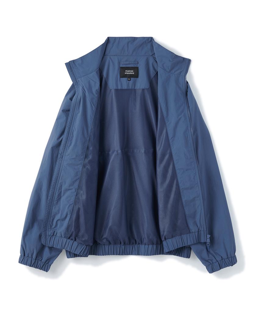 Musinsa Standard Oversized High-Neck Windbreaker Jacket [Grayish Blue]