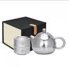 Titanium Camping Tea Pot With Double-Layer Insulated Cups Portable Outdoor Set 1-2 People
