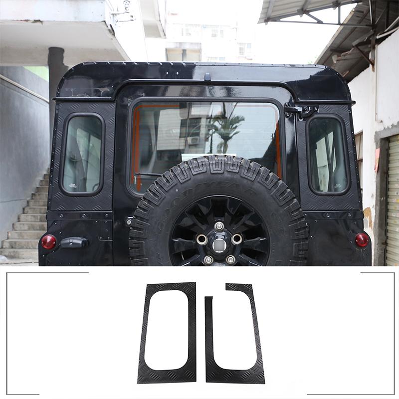 For Land Rover Defender 90 110 130 2004-19 Aluminum Alloy Car Rear Trunk Side Window Glass Frame Cover Trim Sticker Accessories