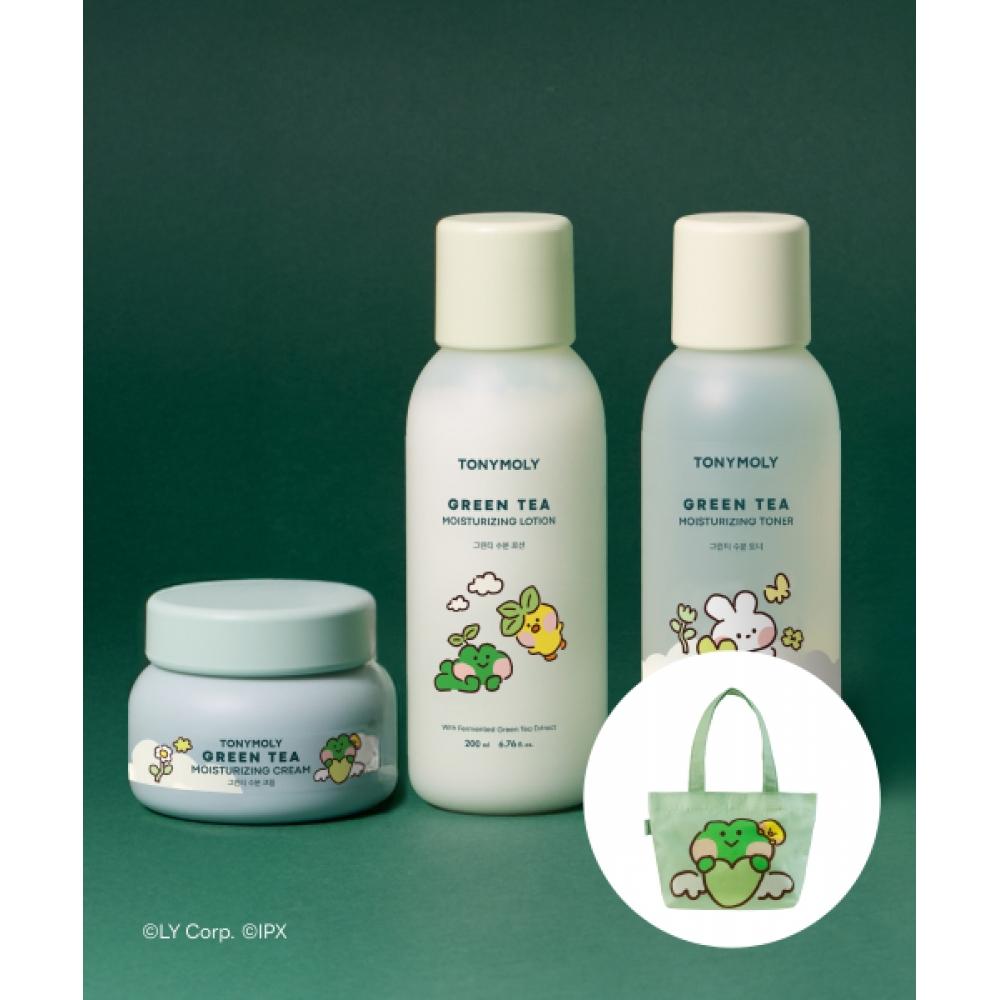 

Tonymoly [minnie Edition] 3 Types Of Green Tea Toner+lotion+moisture Cream FREE