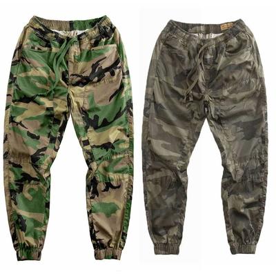 Pantalones de hombre con estampado de camuflaje y cintura elástica, pantalones cargo casuales para verano