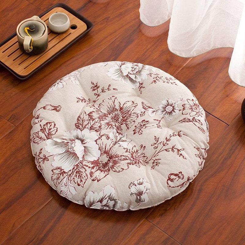 Luxurious Round Cushion Patio Tatami Meditation Mat Seat Pillow With Soft Touch Feeling