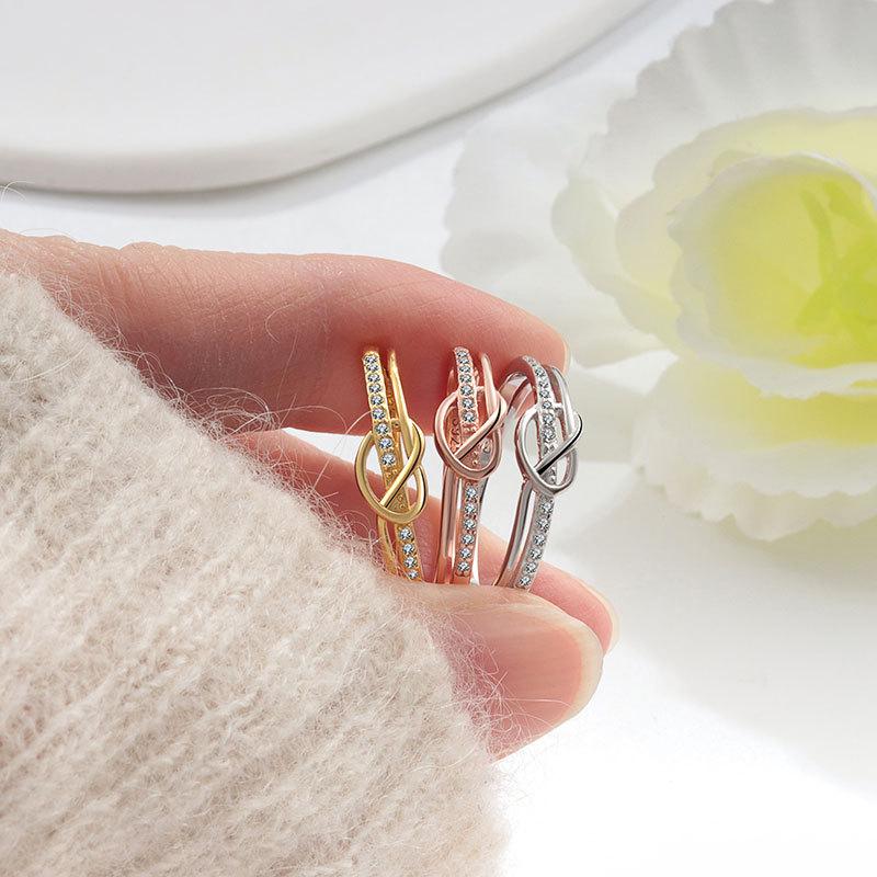 Affordable Luxury Niche-design Ring for Women Stylish Unique Knotted Plain Band Ring for The Ring Finger