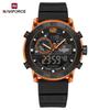 Naviforce 6104 Luxusní budík Hodinky pro muže Originální sportovní chronograf Hodinky 5ATM vodotěsné Křemenné digitální náramkové hodinky