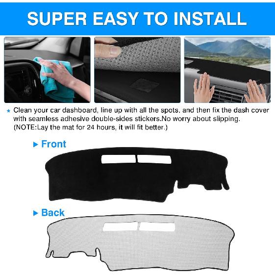 Autorder Dashboard Cover Mat For 1994-1997 Chevrolet Chevy S10 Blazer/GMC Jimmy Sonoma&1996 1997 Olds Oldsmobile Bravada Accessories Dash Cover