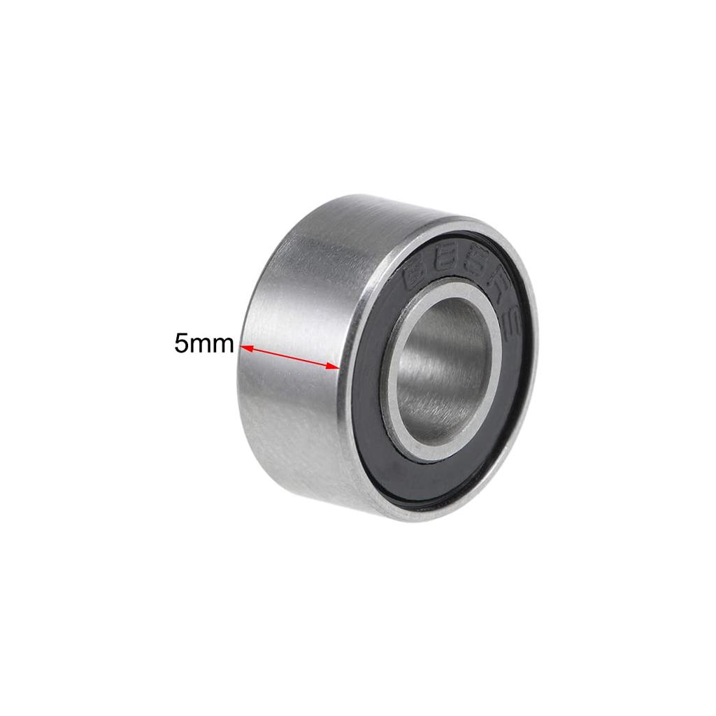 uxcell 685-2RS Deep Groove Ball Bearings, 0.2 inch (5 mm), Inner Diameter 0.4 inch