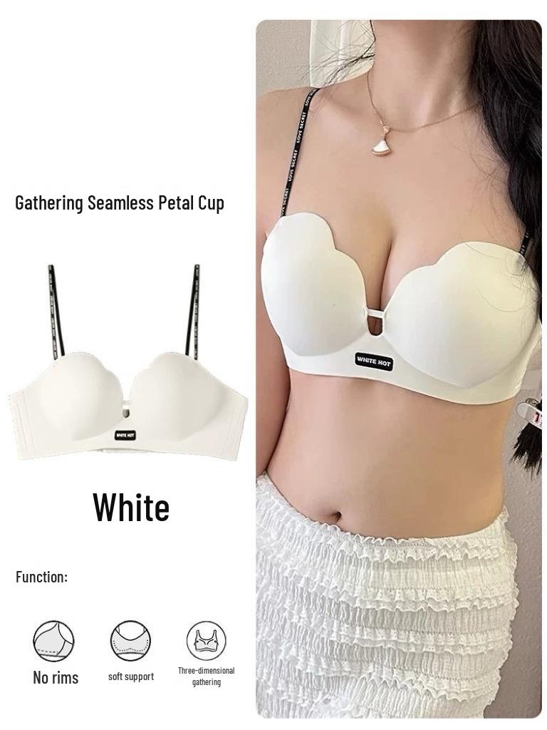 2025 New Sexy Seamless Thin Strap Bra: Enhances Small Chest, Anti-Sagging, Wire-Free