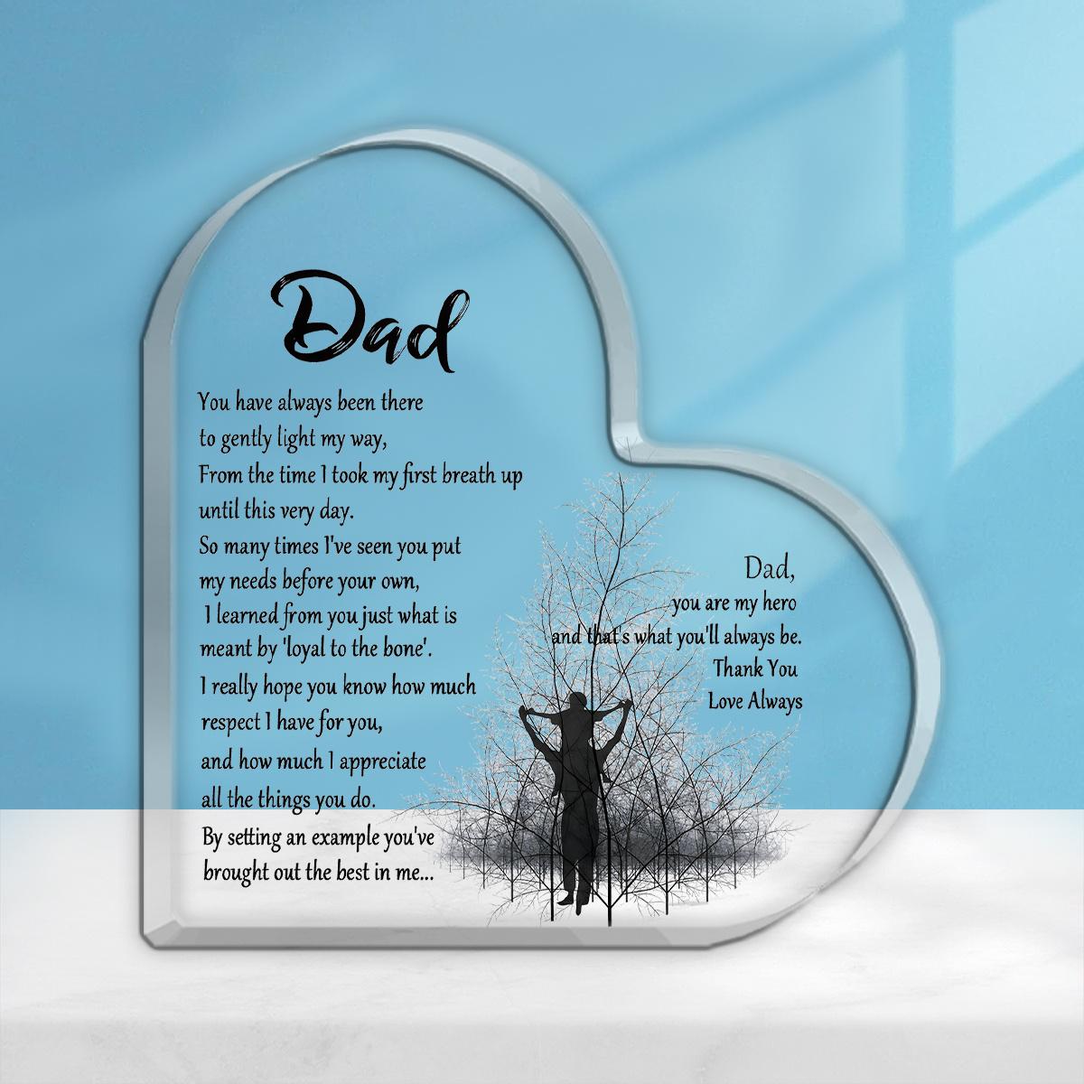 

Памятная табличка «Сердце отца» - Благодарный подарок-центральный элемент от детей чистый