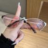 Futuristic Metallic Silver Cat-Eye Sunglasses - Korean Style Outdoor Sports Eyewear