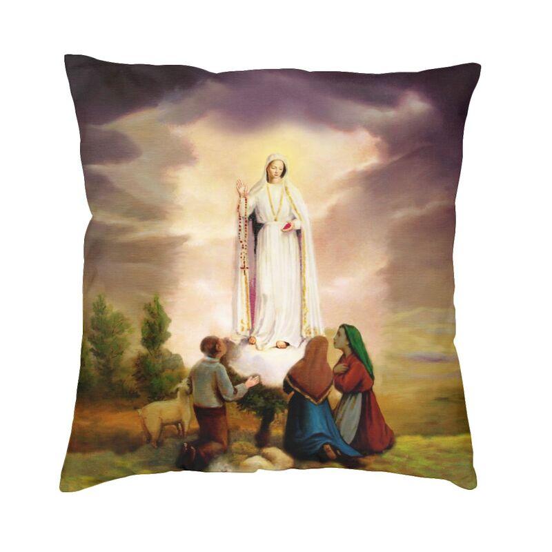 Virgin Of Guadalupe Square Pillow Cover Home Decorative Mexico Catholic Virgin Mary Cushion Cover Throw Pillow for Car Printing
