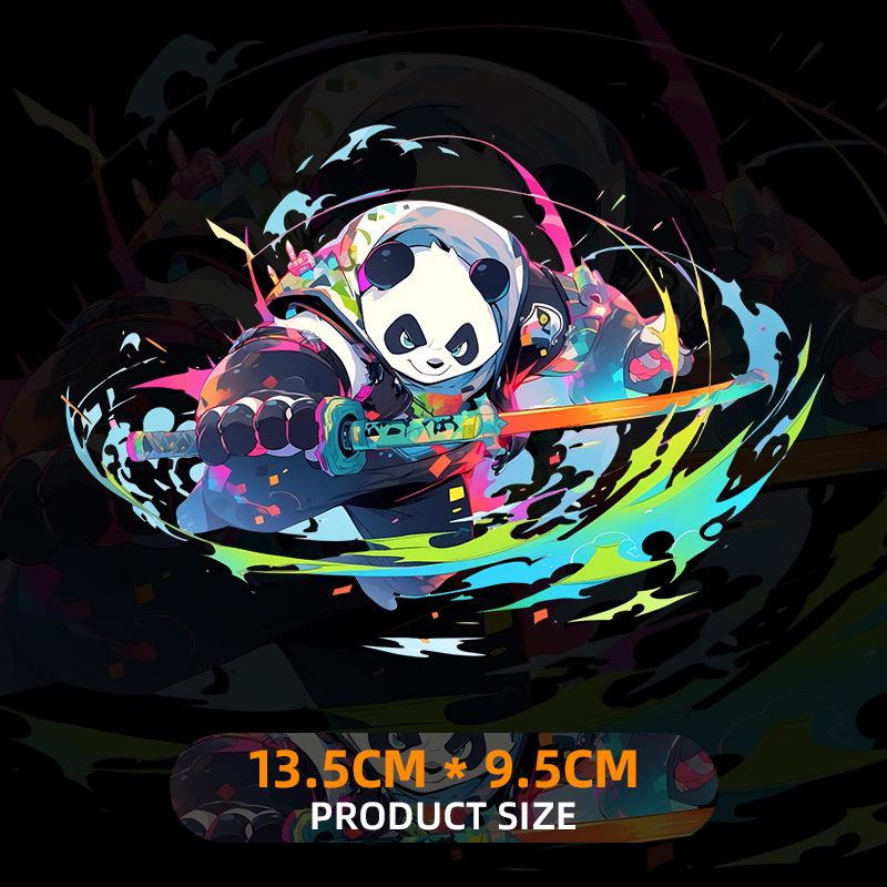 

Custom Panda Car & Motorcycle Decorative Stickers - Rear Window, Fuel Tank, Scratch Covers 13.5x9.5 cm