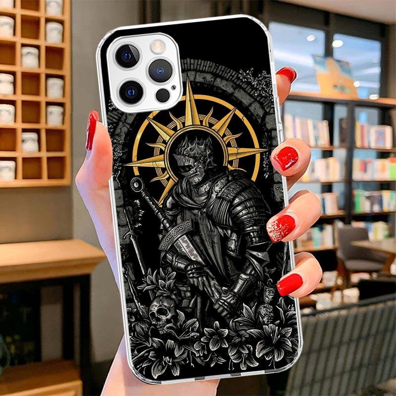 Dark Souls Game Cover Phone Case For iPhone 16 17 Air 15 14 Pro Max 16E Phone Case 13 Mini 12 11 7 SE 8 Print Pattern Fit Cases