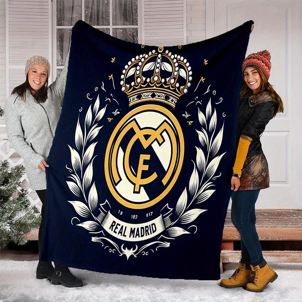 

1pc Crown, Laurel Wreath, Real Madrid Digital Printed Flannel Blanket, Super Soft Plush Bed Cover,Blanket for Sofa, Bed, Office, 70130 150cm x 200cm