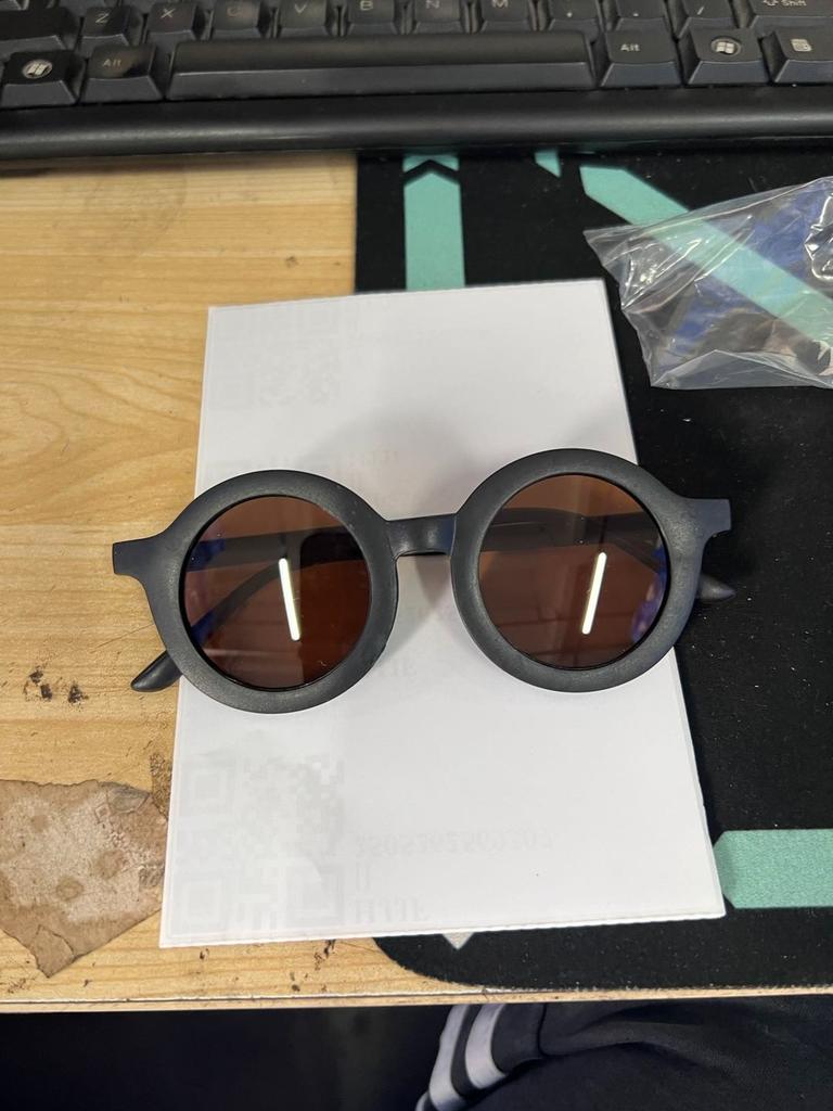 Baby-Sonnenbrille mit rundem Rahmen, modische und süße Sonnenbrille für Kinder