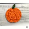 Posavasos de Calabaza Tejidos de Ganchillo de Otoño, Posavasos de Tela Hechos a Mano para Bebidas, Decoración de Granja de Otoño, Accesorio de Mesa, Regalo de Cocina para Halloween.
